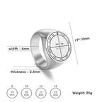 First Pentacle Key of Solomon Ring — Stainless Steel