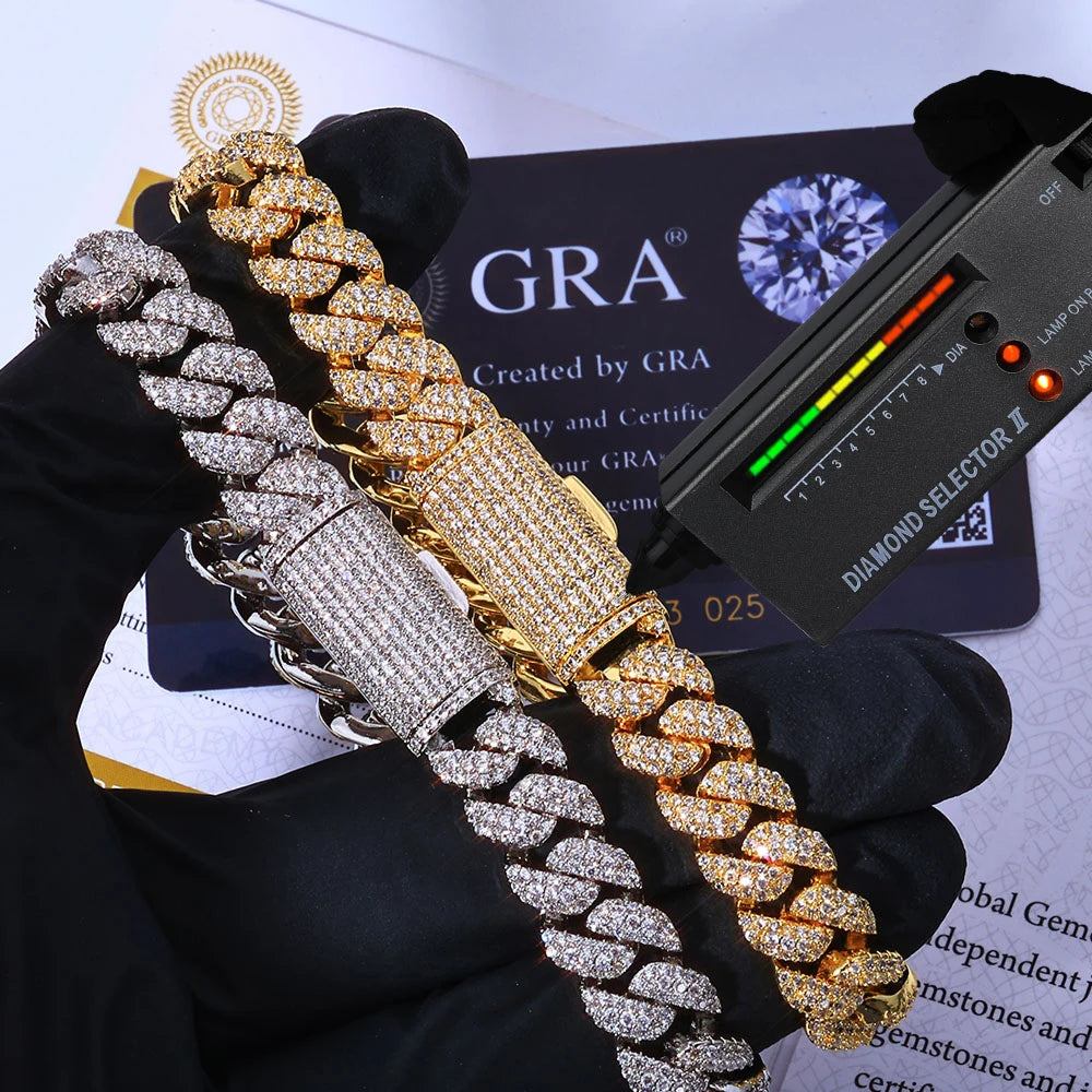 Iced Out Cuban Necklace Stainless Steel 10MM