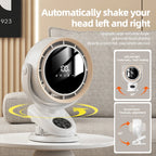 Circulating Clip Fan 4000 mAh Large Capacity Rechargeable Mini Desktop Fan With Remote Control Table Fan With Night