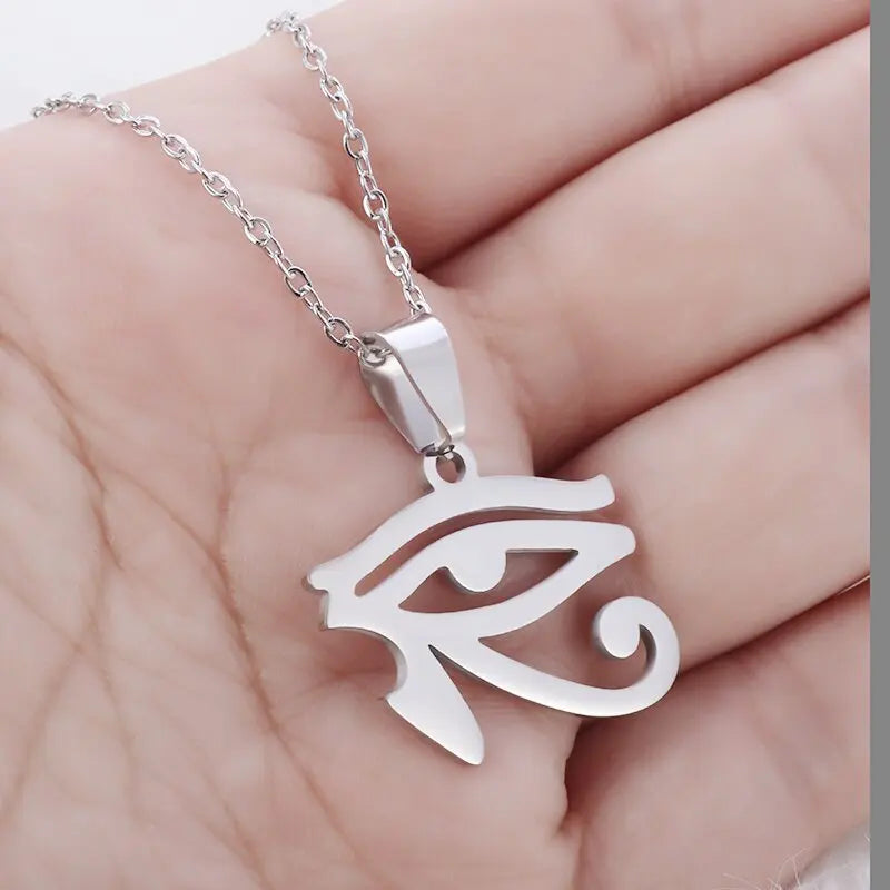 Vintage Egyptian Key of Life Ankh Cross Pendant Horus Patronus Necklace Men's Fashion Pharaoh Amulet Jewelry