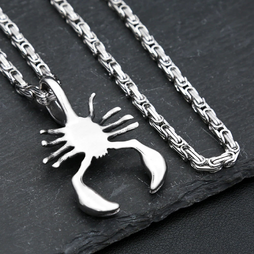 Scorpion Pendant Necklace — Stainless Steel