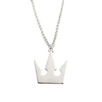Game Kingdom Hearts Chain Pendant Necklace Sora Keychain Crown Charm Statement Choker Necklace Women Men Jewelry Cosplay