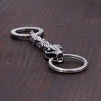 Viking Snake Keychain — Stainless Steel