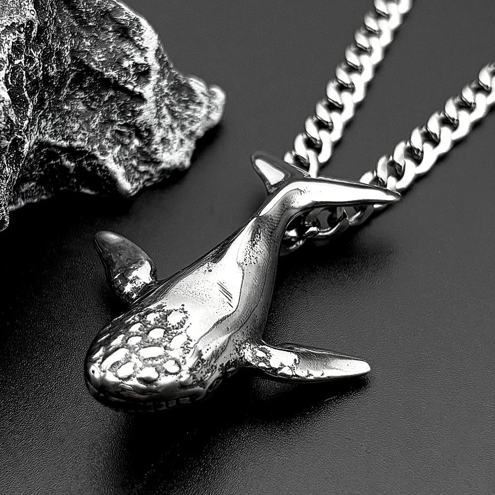 Viking Steel Pendant 316L Whale Punk Gothic