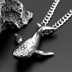 Viking Steel Pendant 316L Whale Punk Gothic