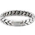 High Polished Stainless Steel Bracelet for Man 11MM Link Chain Men's Wrist Hand Jewelry Engraved Birthday Gifts for