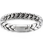 High Polished Stainless Steel Bracelet for Man 11MM Link Chain Men's Wrist Hand Jewelry Engraved Birthday Gifts for