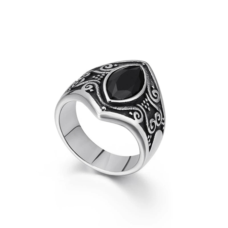 Vintage Onyx Silver Ring