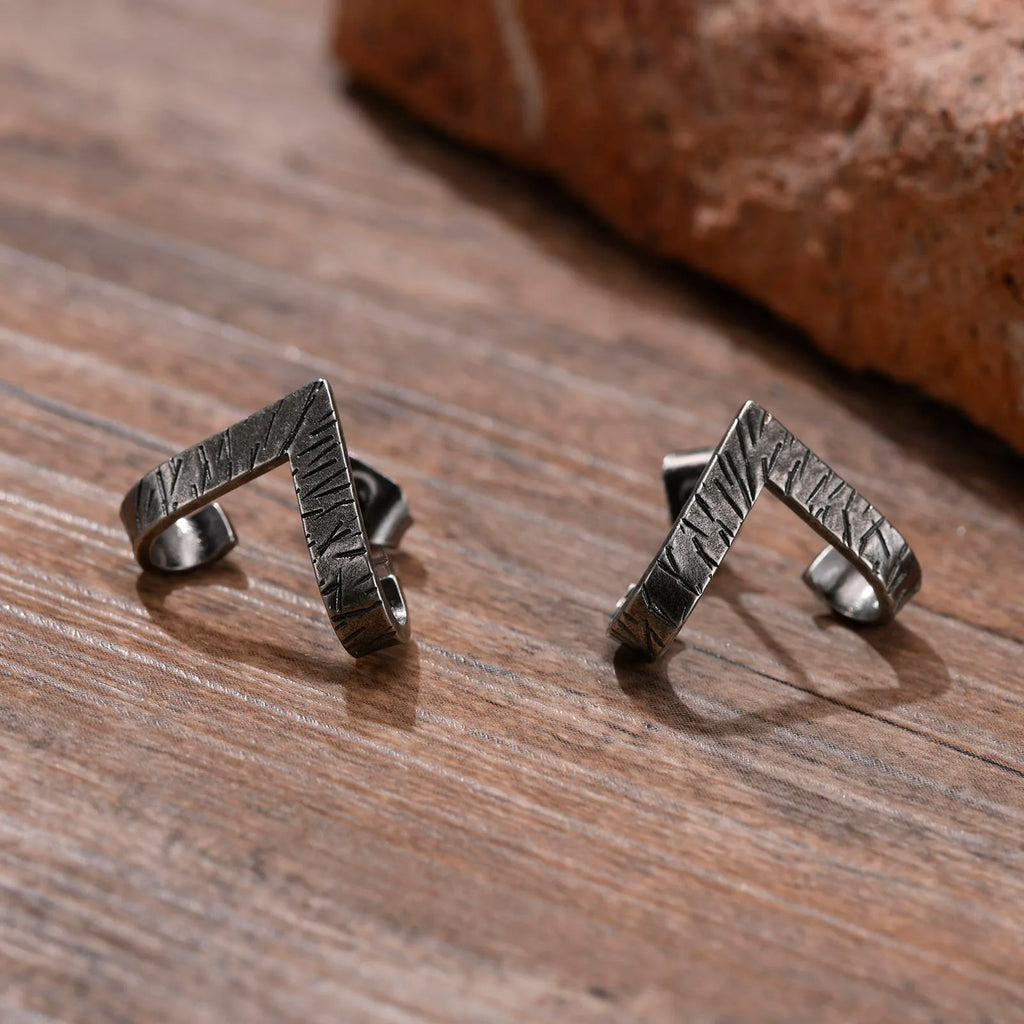 Triangle Stud Earrings — Stainless Steel