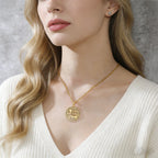 Memento Mori Stoic Medallion Pendant Necklace
