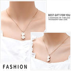 Double Paw Memorial Urn Necklace — Stainless Steel