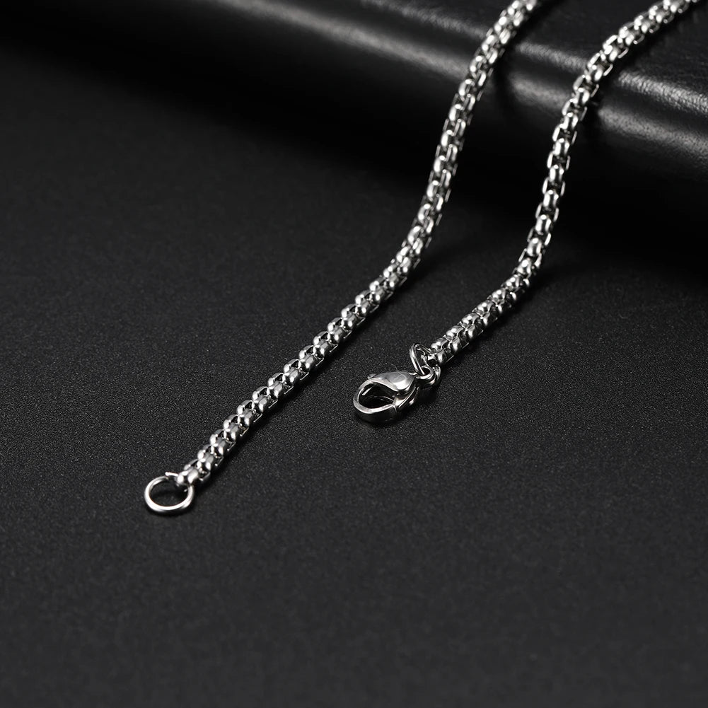 My Shape Basic Cuban Chain Necklaces for Men Chains Punk Figaro Box Curb Chain Chokers Lobster Clasp Fashion Male