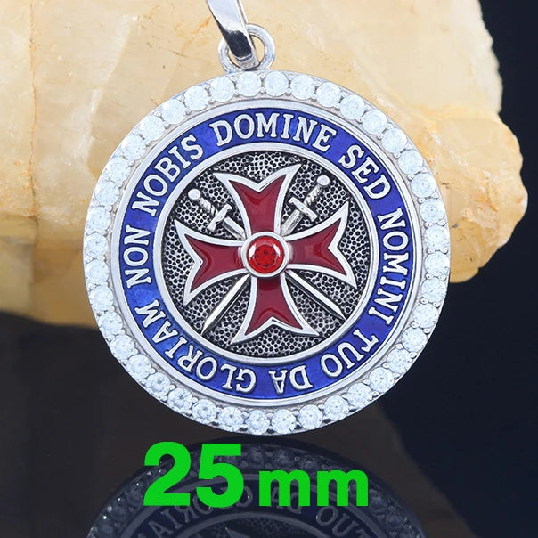 Knights Templar Cross Pendant — 925 Silver