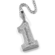 Numeral Iced Out Stainless Steel Chain Necklace