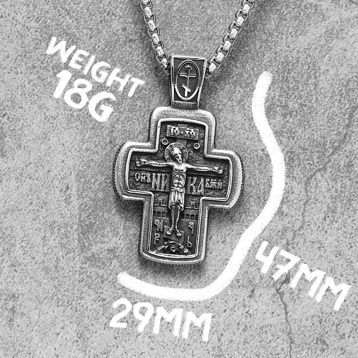 Religion Jesus Cross Stainless Steel Men Women Necklaces Pendants Chain Punk Gothic Trendy Jewelry Creativity Gift Wholesale