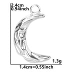 7Pcs No Fade Stainless Steel Wicca Moon Sun Egyptian Ankh Life Cross Pendant DIY Fatima Hand Turkish Evil Eye кулон Jewelry