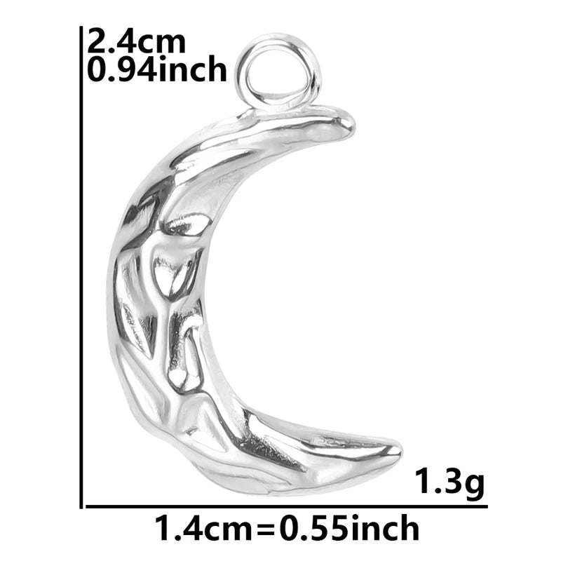 7Pcs No Fade Stainless Steel Wicca Moon Sun Egyptian Ankh Life Cross Pendant DIY Fatima Hand Turkish Evil Eye кулон Jewelry