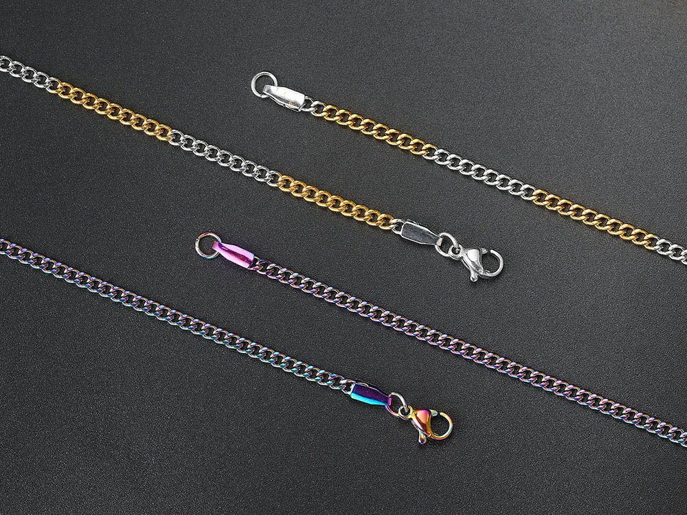Stainless Steel Cuban Chain Necklace 3MM