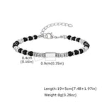 Cross Charm Stone Beaded Bracelet