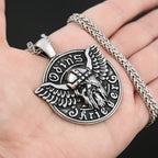 Odin Steel Pendant Vintage Nordic Vikings Head