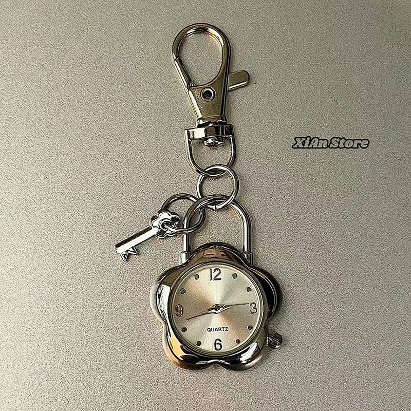 Original Hollow Heart Pocket Watch Chain keychain Design Steampunk Clock Vintage Necklace Pendant Jewelry Watch Men