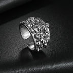 Men Gothic Skull Head Rings Skeleton Punk Hip Hop Black Cool For Male Boy Jewelry Creativity Gift Wholesale