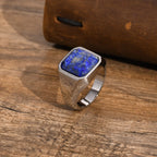 Natural Stone Signet Ring — Stainless Steel