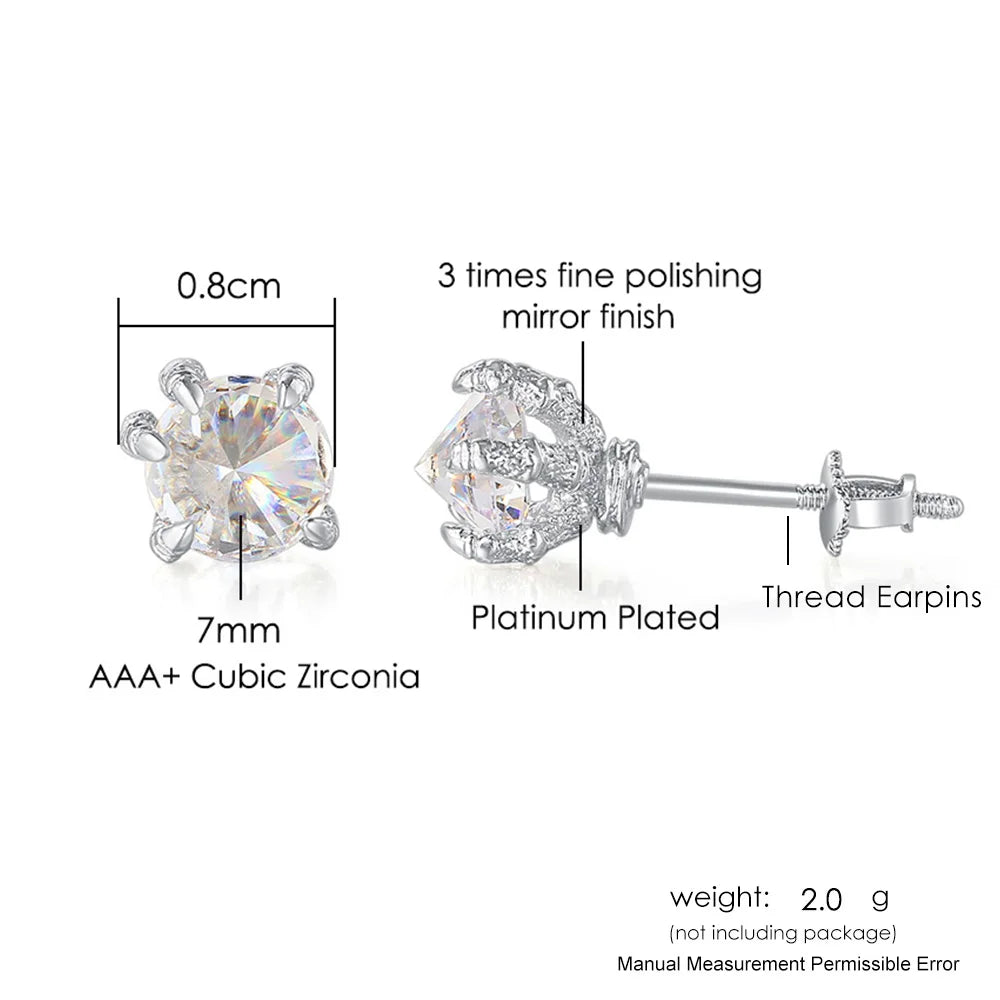 Iced Out Stud Earrings — Gold