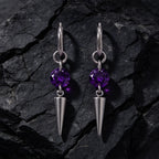 Colorful Cubic Zircon Huggie Hoop Earrings — Cone Spike Dangle