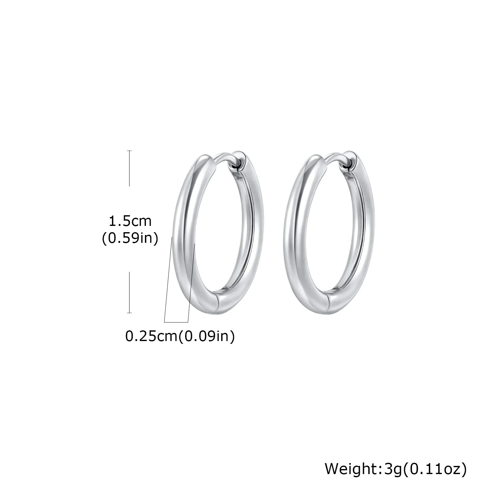 Minimal Hoop Earring — Stainless Steel