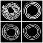Iced Out Cuban Chain Necklace — Stainless Steel