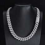 Iced Out Cuban Chain Necklace Stainless Steel 15MM