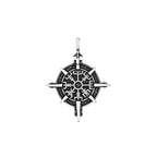 Viking Vegvisir Compass Pendant — Stainless