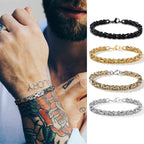 Byzantine Chain Bracelet 8mm — Stainless Steel