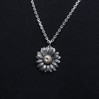 Silver-Tone Large Sunflower Pendant Necklace, 60cm