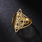 Witch Knot Celtic Ring for Women — Amulet, Stainless Steel