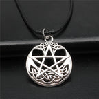 Pentagram Pendant Necklace for Men 45cm Chain