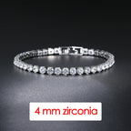 Iced Out Tennis Bracelet Stainless Steel 3/4/5MM