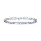 2026 New Hiphop Tennis Bracelets for Men Women Luxury Iced Out 4mm Zircon Crystal Gold Color Hand Chain Hippie Jewelry Gift