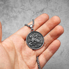 Dragon Slayer Pendant Necklace — Stainless Steel