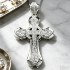 Iced Out Fully Set Pendant — Silver-Tone or Gold-Tone