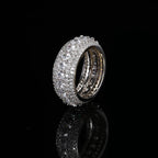 Cuban Ring Iced Out Stainless Steel 5-Row
