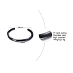 Minimal Thin Cuff Bangle Bracelet — Stainless Steel