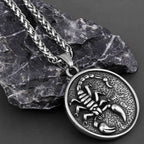 Stainless Steel Animal Scorpion Pendant Necklace Men's Black Gun Plated Biker Punk Hip Hop Jewelry Party Gift for Boyfriend