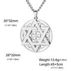 Flower of Life Star Pendant Necklace — Stainless Steel
