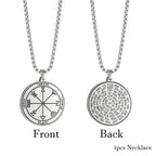 EUEAVAN Key of Solomon Necklace Double Side Third Pentacle of the Venus Protection Love Stainless Steel Necklaces Amulet Jewelry