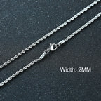 3-11MM Classic Cuban Chain Necklace for Men Women,Silver Black Gold Grey Color Stainless Steel Chains,Basic Punk Jewelry Gift
