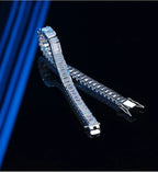 Luxury Solid Platinum PT950 Women's 0.4 karat Moissanite Diamond Emerald Bracelet Simple and Generous