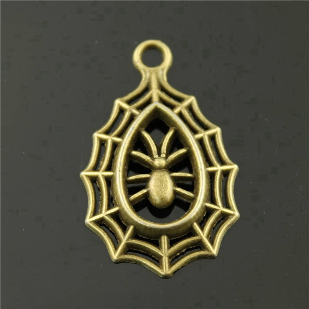 Boho Spider Web Charms Pendant Female Jewelry Bulk Cheapest Items