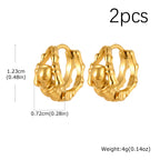 Skeleton Huggie Hoop Earrings — Stainless Steel